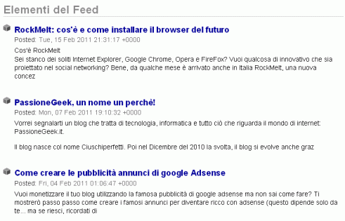 Vedere immagini nei feed rss blog wordpress feedburner