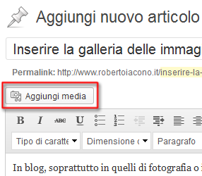 aggiungi media